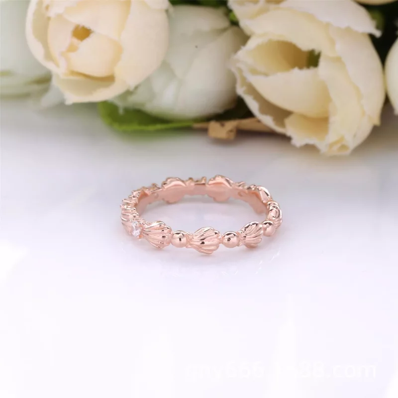 (imagen para) Anillo de banda con concha brillante PANDORA - 188946C01 - Ver 4