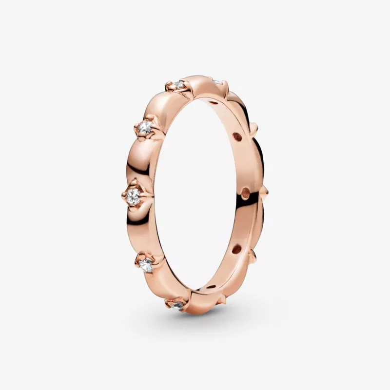 (imagen para) Anillo de banda de pétalos de flores PANDORA - 188791C01