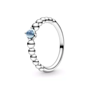 (imagen para) Anillo de cuentas azul agua PANDORA - 198867C01