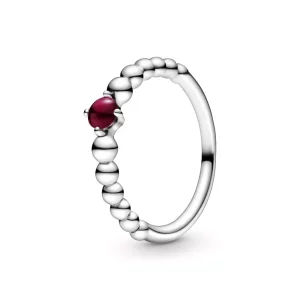 (imagen para) Anillo de cuentas PANDORA Dark Red - 198867C08