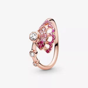(imagen para) Anillo PANDORA Pink Fan - 188191C01