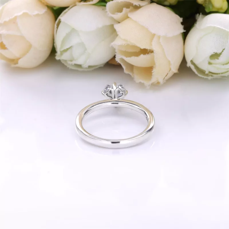 (imagen para) Anillo solitario PANDORA Corazón Transparente - 198691C01 - Ver 3