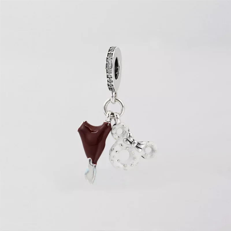 (imagen para) Charm colgante de Pandora Disney Park Ice Cream & Donut - 798894C01 - Ver 2