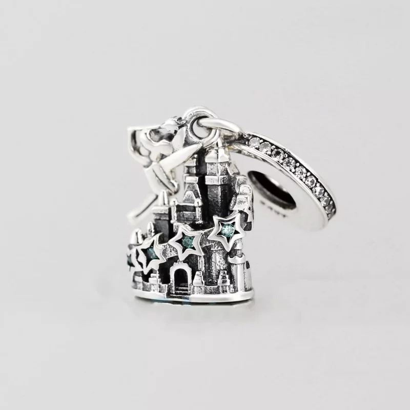 (imagen para) Charm Colgante Pandora Disney Park Campanita y Castillo - 798856C01 - Ver 2