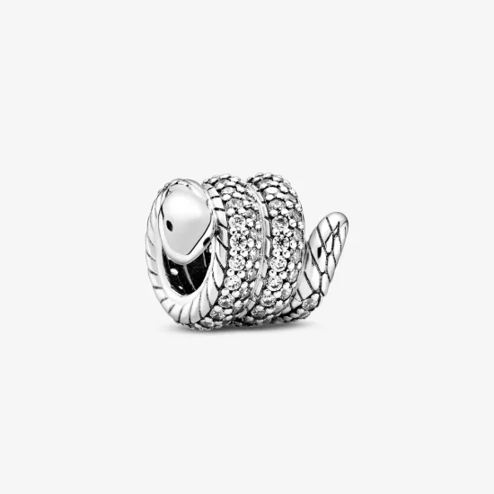 (imagen para) Charm de serpiente envuelta en brillo de PANDORA - 799099C01