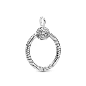 (imagen para) Colgante Pandora Moments pequeño con pavé O - 399097C01