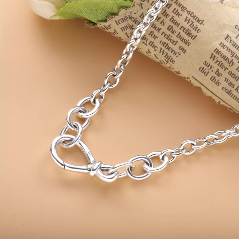 (imagen para) Collar PANDORA de cadena gruesa con nudo infinito - 398902C00 - Ver 2