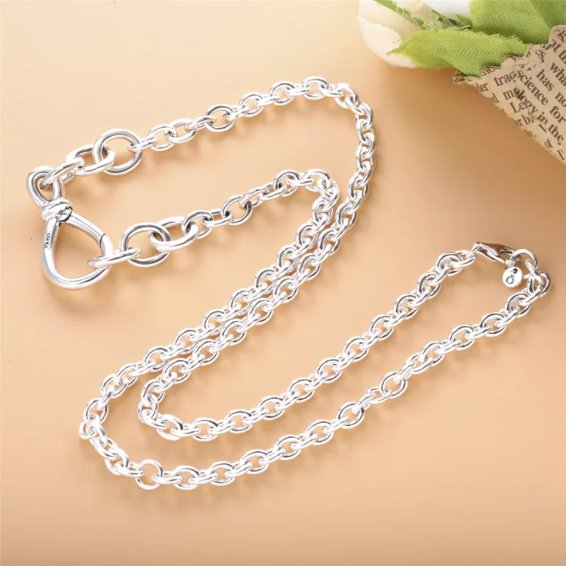 (imagen para) Collar PANDORA de cadena gruesa con nudo infinito - 398902C00 - Ver 3