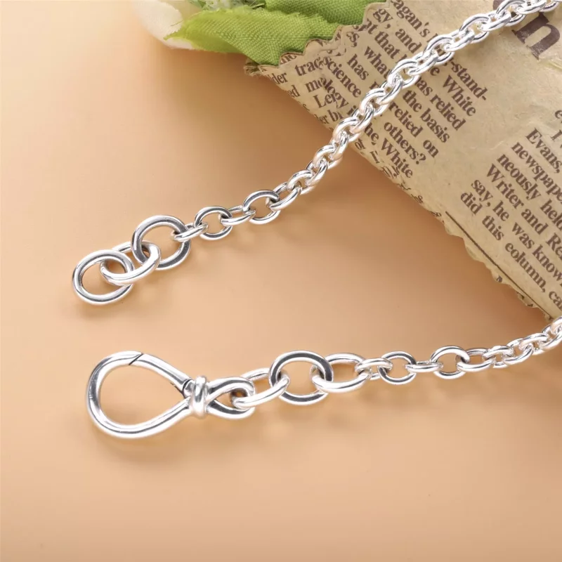 (imagen para) Collar PANDORA de cadena gruesa con nudo infinito - 398902C00 - Ver 4