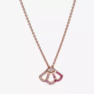 (imagen para) Collar PANDORA Pink Fan Collier - 388146C01