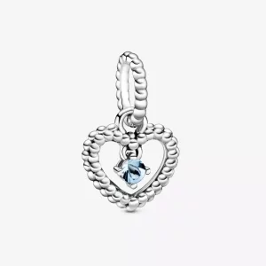 (imagen para) PANDORA Abalorio Colgante de Corazón con Cuentas en Azul Aqua - 798854C01