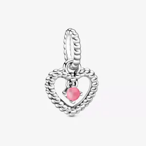 (imagen para) PANDORA Abalorio de Corazón con Cuentas en Rosa Pétalo - 798854C09