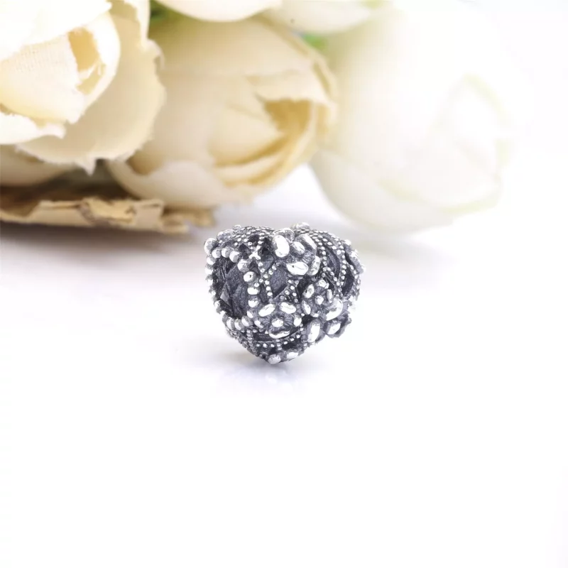 (imagen para) PANDORA Abalorio Mamá Corazón de Flor Calado - 798892C00 - Ver 4