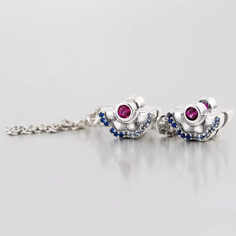 (imagen para) PANDORA Abanico de Seguridad Azul y Rosa con Clip - 798163SRUMX - Ver 2