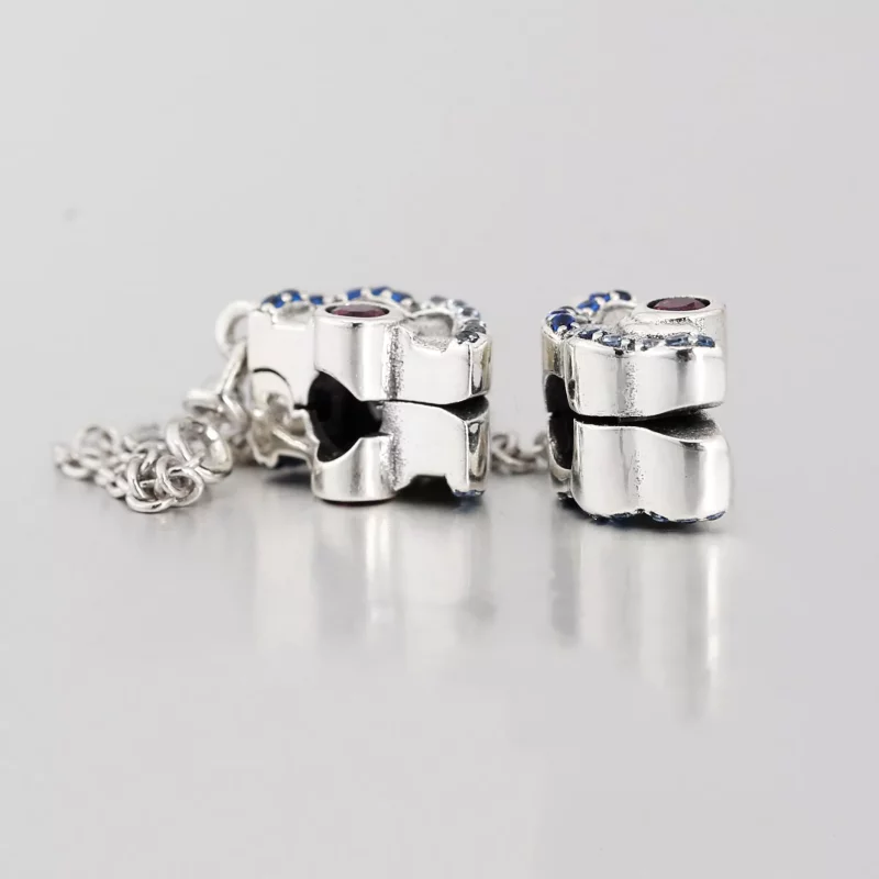 (imagen para) PANDORA Abanico de Seguridad Azul y Rosa con Clip - 798163SRUMX - Ver 3