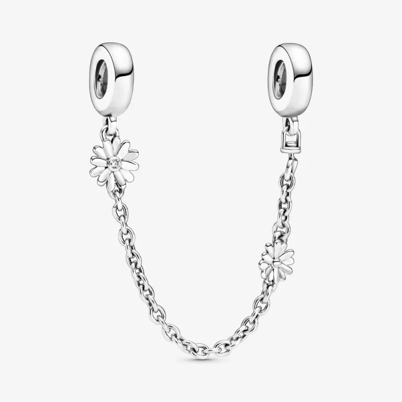 (imagen para) PANDORA Charm de Cadena de Seguridad Flor Margarita - 798764C01