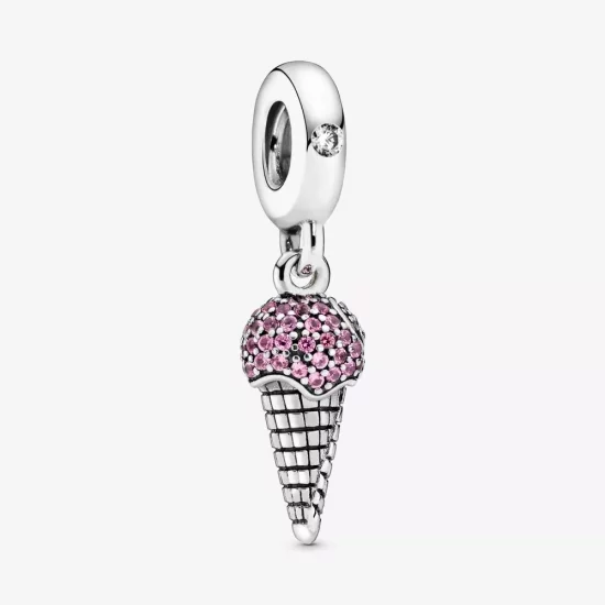 (imagen para) PANDORA Colgante de helado con incrustaciones de pavé - 798801C01