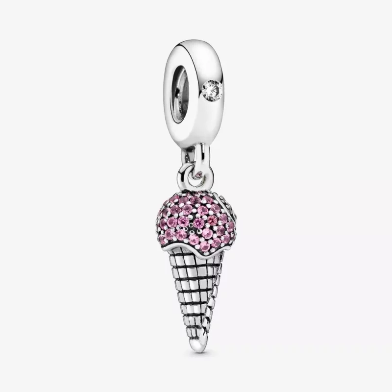 (imagen para) PANDORA Colgante de helado con incrustaciones de pavé - 798801C01