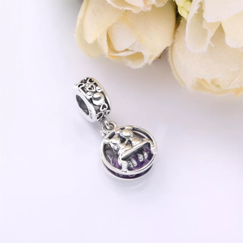 (imagen para) PANDORA Disney Mickey Mouse y Minnie Mouse Dije colgante Felices para siempre - - Ver 3