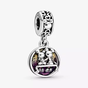 (imagen para) PANDORA Disney Mickey Mouse y Minnie Mouse Dije colgante Felices para siempre - 798866C01