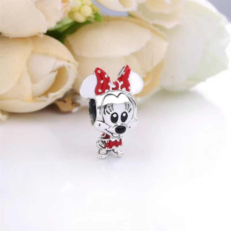 (imagen para) PANDORA Disney Minnie Mouse Vestido de Lunares y Charm de Lazo - 798880C02 - Ver 2