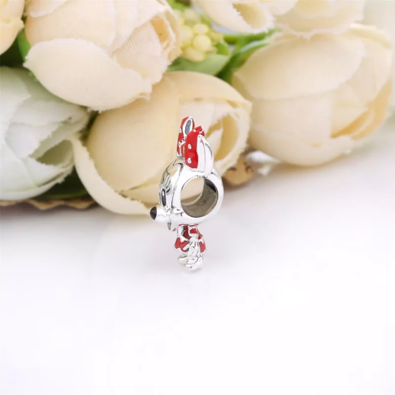 (imagen para) PANDORA Disney Minnie Mouse Vestido de Lunares y Charm de Lazo - 798880C02 - Ver 3