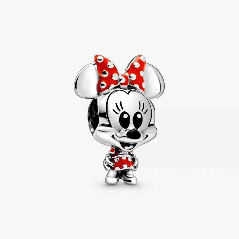(imagen para) PANDORA Disney Minnie Mouse Vestido de Lunares y Charm de Lazo - 798880C02