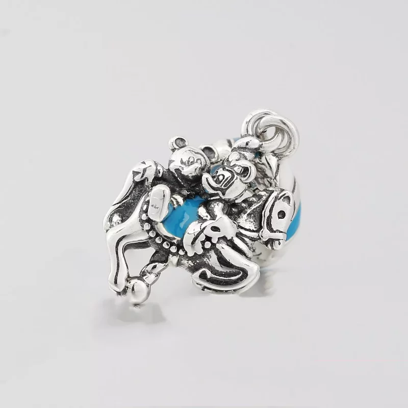 (imagen para) Pandora encanto colgante de carrusel Mickey Minnie Disney Parks - 798900C01 - Ver 3
