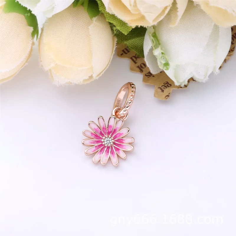 (imagen para) PANDORA Encanto Colgante Flor Margarita Rosa - 788771C01 - Ver 3