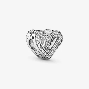 (imagen para) PANDORA Encanto de Corazón Brillante a Mano Alzada - 798692C01