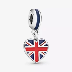 PANDORA Gran Bretaña Corazón con Bandera de la Unión Jack - Abalorio colgante - 791512ENMX (imagen para) PANDORA Gran Bretaña Corazón con Bandera de la Unión Jack - Abalorio colgante - 791512ENMX