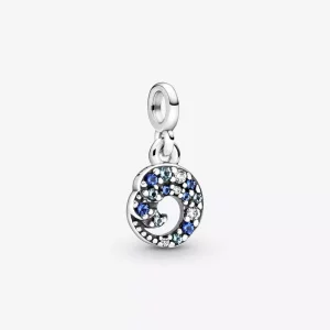 (imagen para) PANDORA Mi encanto colgante Onda Azul del Océano - 799010C01