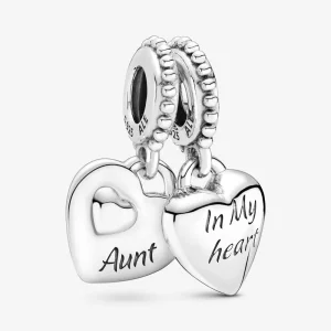 (imagen para) PANDORA Tío y Sobrina Encanto Colgante de Corazón Dividido - 799188C00