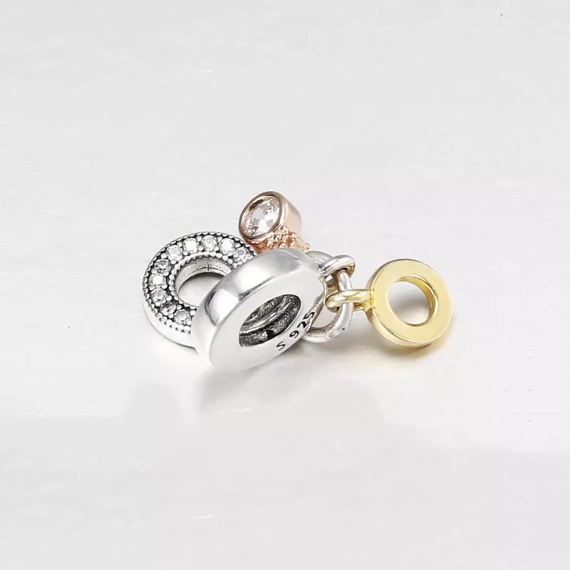 (imagen para) PANDORA Triple Monogram & Logo, Clear Cz - 769044C01 - Ver 2
