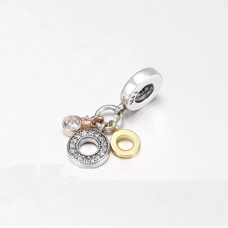 (imagen para) PANDORA Triple Monogram & Logo, Clear Cz - 769044C01 - Ver 3