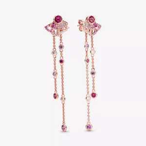 (imagen para) Pendientes colgantes PANDORA Pink Fan - 288190C01