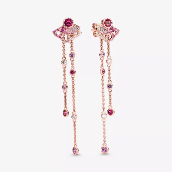 (imagen para) Pendientes colgantes PANDORA Pink Fan - 288190C01