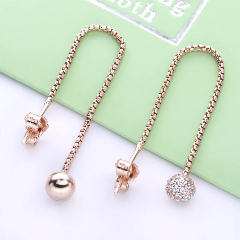 (imagen para) Pendientes colgantes PANDORA Pulidos y Pavé - 288325CZ - Ver 2