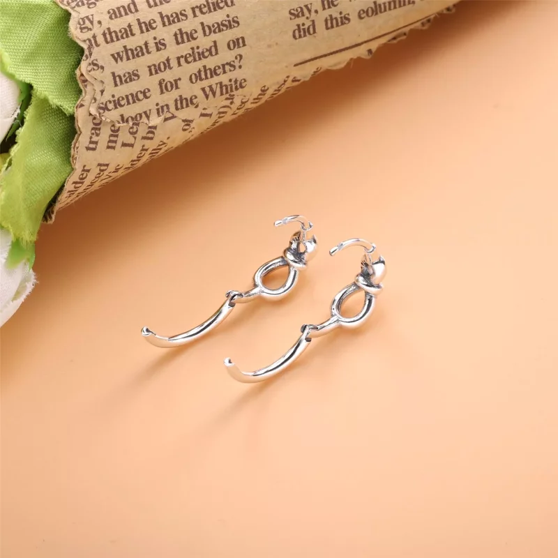 (imagen para) Pendientes de Aro PANDORA Infinity Knot - 298889C00 - Ver 3