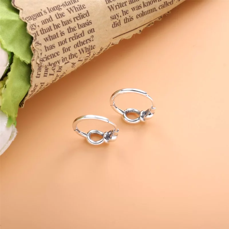 (imagen para) Pendientes de Aro PANDORA Infinity Knot - 298889C00 - Ver 5