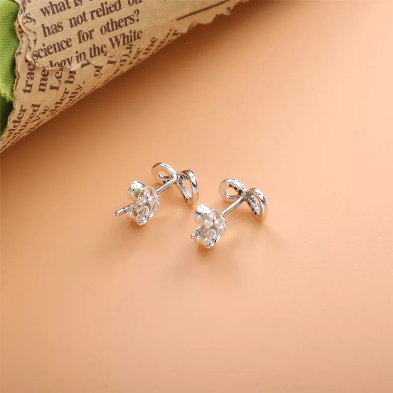 (imagen para) Pendientes de botón PANDORA Sparkling Infinity - 298820C01 - Ver 4