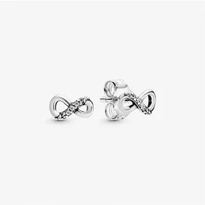 (imagen para) Pendientes de botón PANDORA Sparkling Infinity - 298820C01
