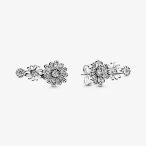 (imagen para) Pendientes de botón trío PANDORA Sparkling Daisy Flower - 298876C01