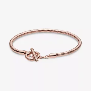 (imagen para) Pulsera de cadena de serpiente con barra en T de Pandora Moments - 589087C00
