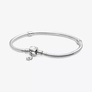 (imagen para) Pulsera de cadena de serpiente con broche de flor Margarita Pandora Moments - 598776C01