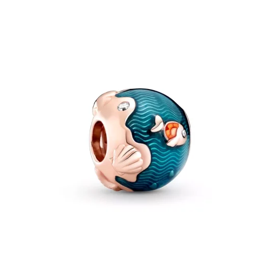 (imagen para) Pulsera PANDORA con encanto de Olas y Peces Brillantes - 789004C01