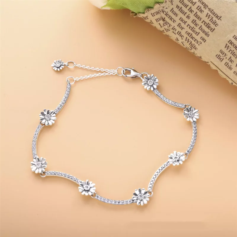 (imagen para) Pulsera PANDORA Margarita Brillante - 598807C01 - Ver 3