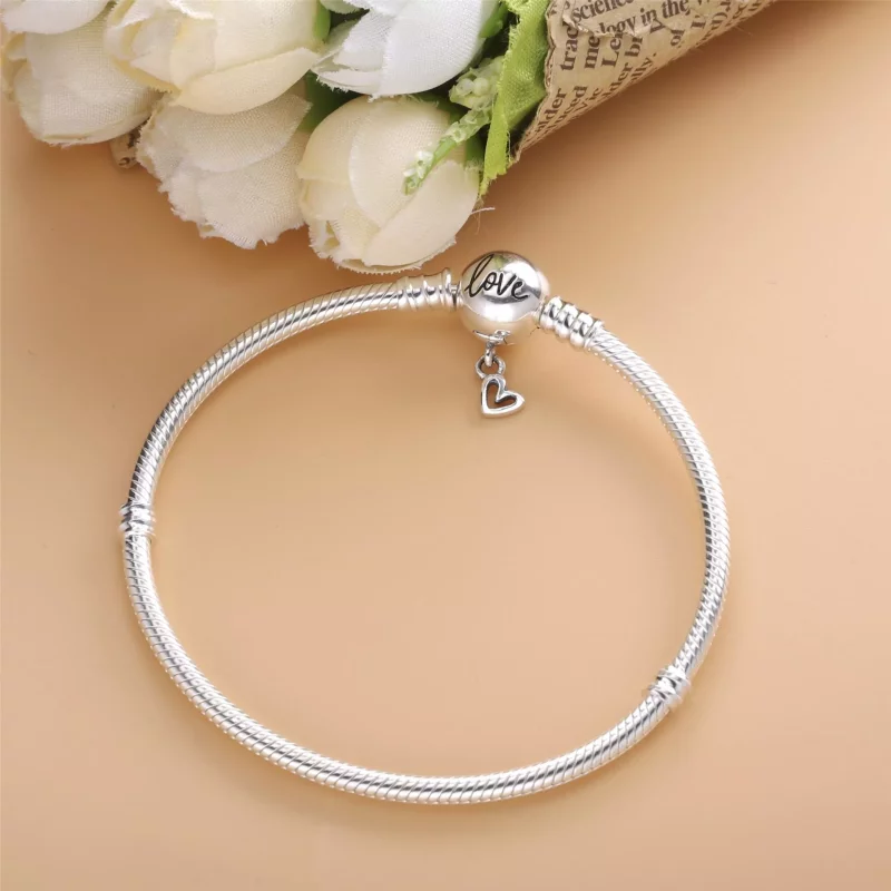 (imagen para) Pulsera Pandora Moments con cierre en forma de corazón infinito - 598891C00 - Ver 4