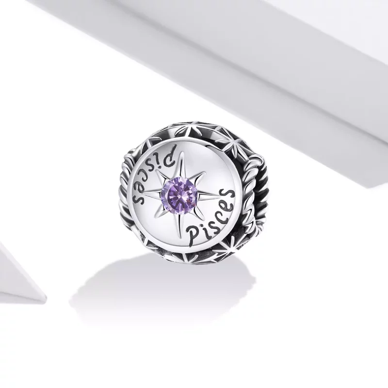 (imagen para) Charm brillante estilo Pandora del signo Piscis - SCC1725-12 - Ver 2