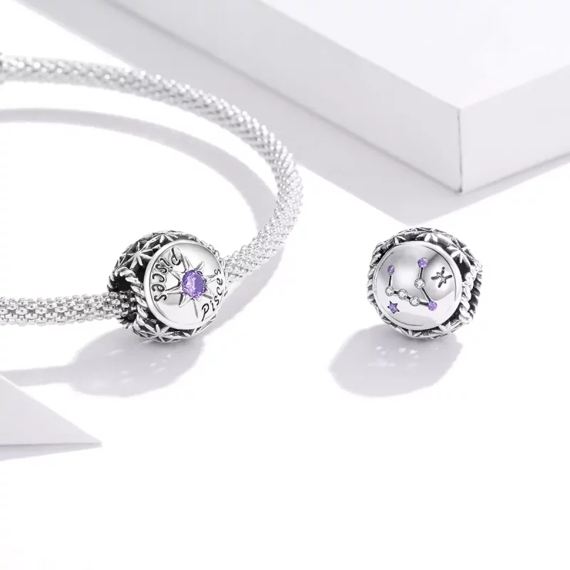 (imagen para) Charm brillante estilo Pandora del signo Piscis - SCC1725-12 - Ver 3